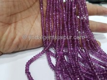 Purple Rhodolite Garnet Faceted Roundelle Beads